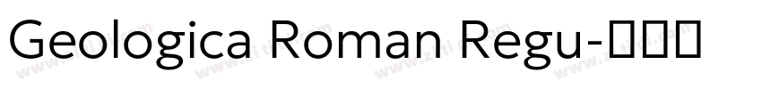 Geologica Roman Regu字体转换